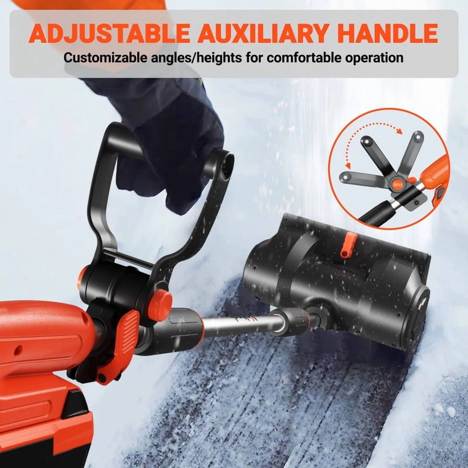ADJUSTABLE AUXILIARY HANDLE  
Customizable angles/heights for comfortable operation