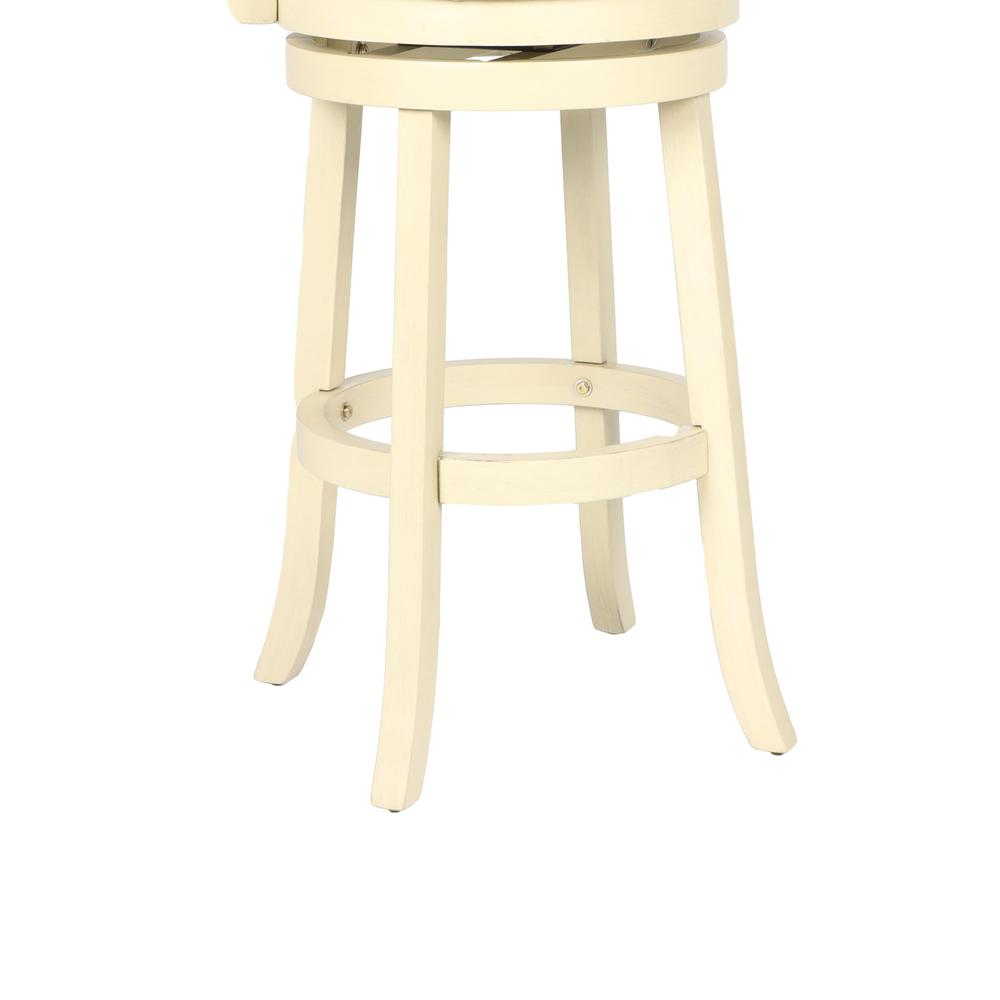 Alt View 3. New Classic Furniture - York White Solid Wood Swivel Bar Stool (Set of 2) - White.