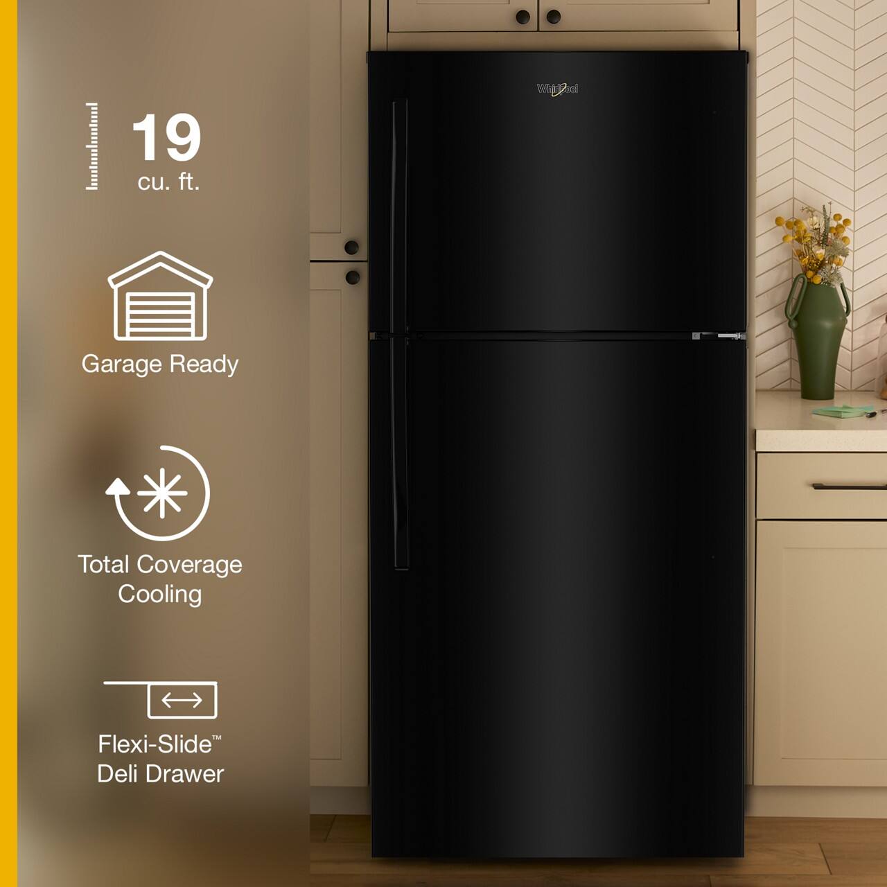 19 cu. ft.  
Garage Ready  
Total Coverage Cooling  
Flexi-Slide™ Deli Drawer