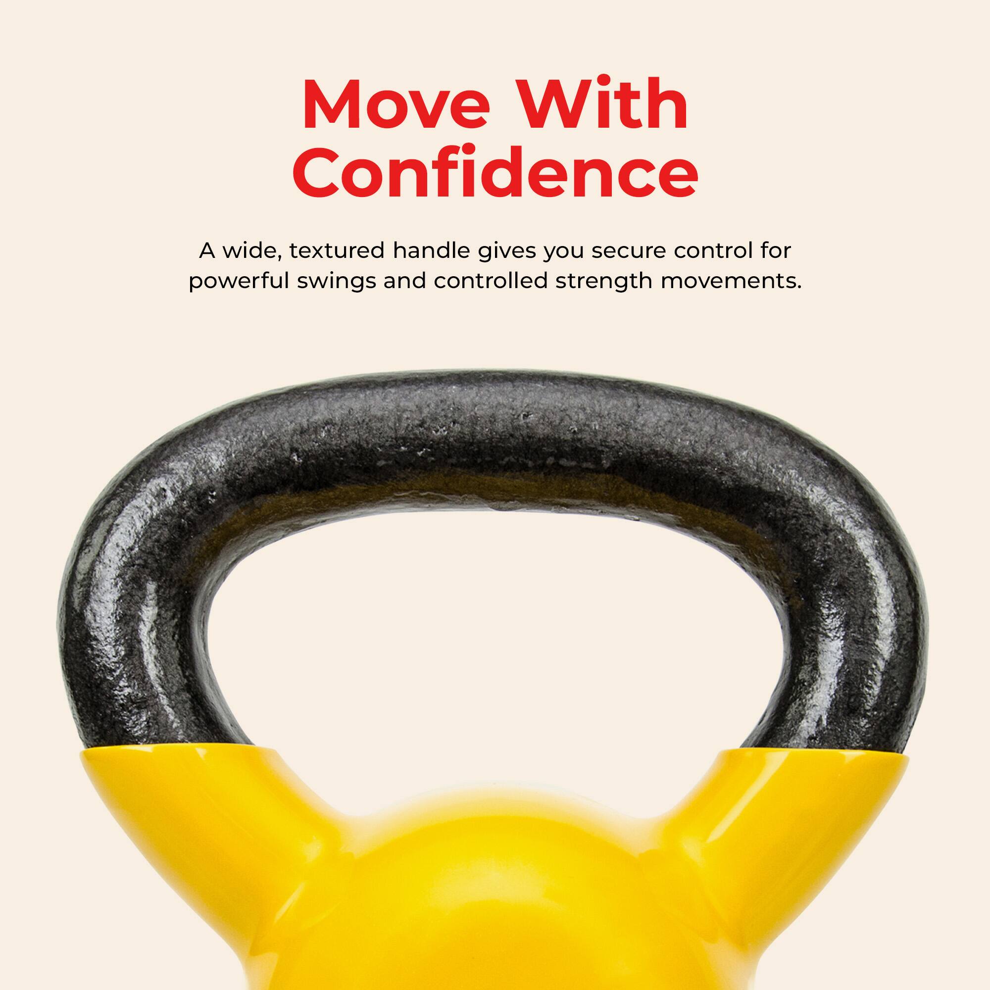 Move With Confidence

A wide, textured handle gives you secure control for powerful swings and controlled strength movements.