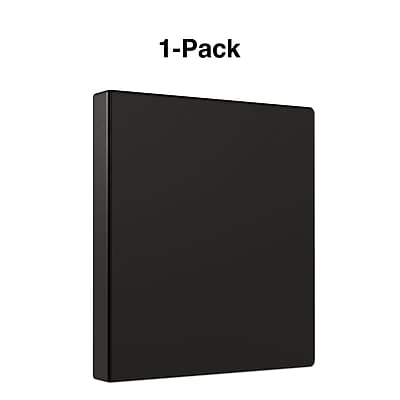 Alt View 5. Staples - 1" 3-Ring Non-View Binder - Black.