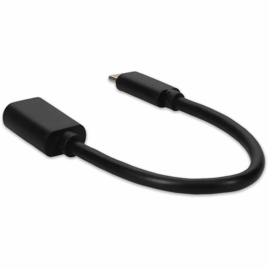 Alt View 2. AddOn - AddOn USB C 3.1 Male to USB A 3.0 Female Black Adapter - 6.69" USB Data Transfer Cable for Portable Hard Drive, Tablet.