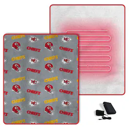 Pegasus - Kansas City Chiefs Scattered Logos 60" x 70" Heated Blanket - Multicolor