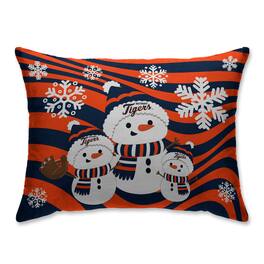 Pegasus - Detroit Tigers Holiday Snowman Bed Pillow - Multicolor