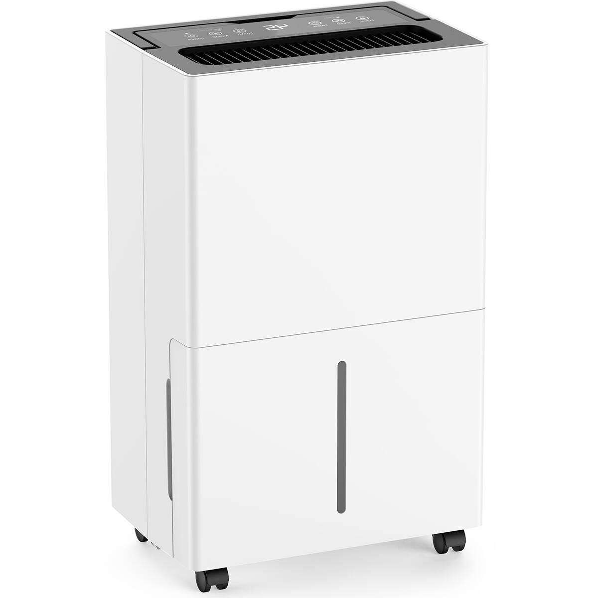 Angle. BEARSOLIM - 52 Pints Large Room Dehumidifier with Drain Hose & Water Tank 0.58 Gal,4500 Sq.ft Energy Home Basement.