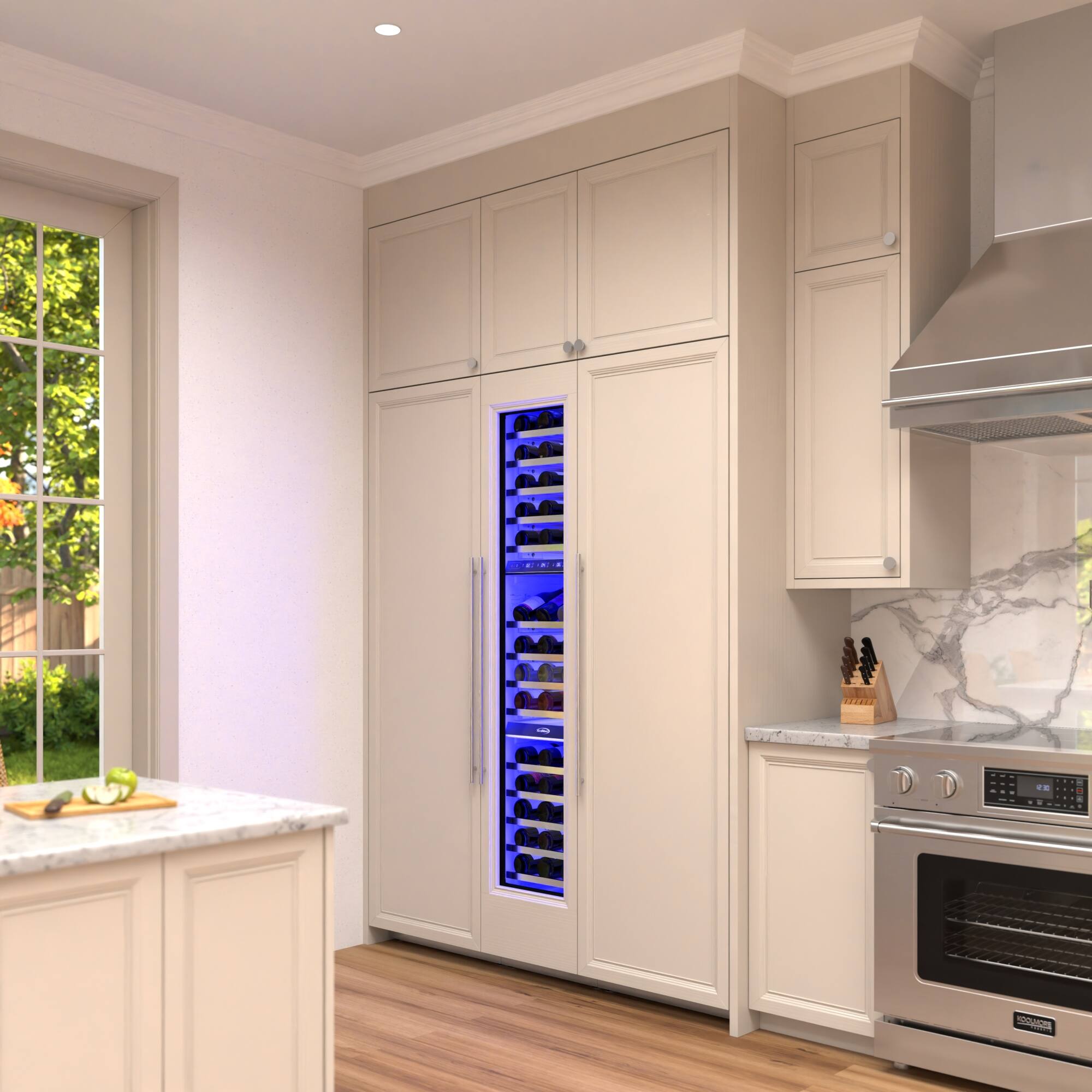 Alt View 3. Koolmore - 24 In Panel Ready Refrigerator Column With 12.5 Cu. Ft. capacity, Water Dispenser, Frost Free - White.