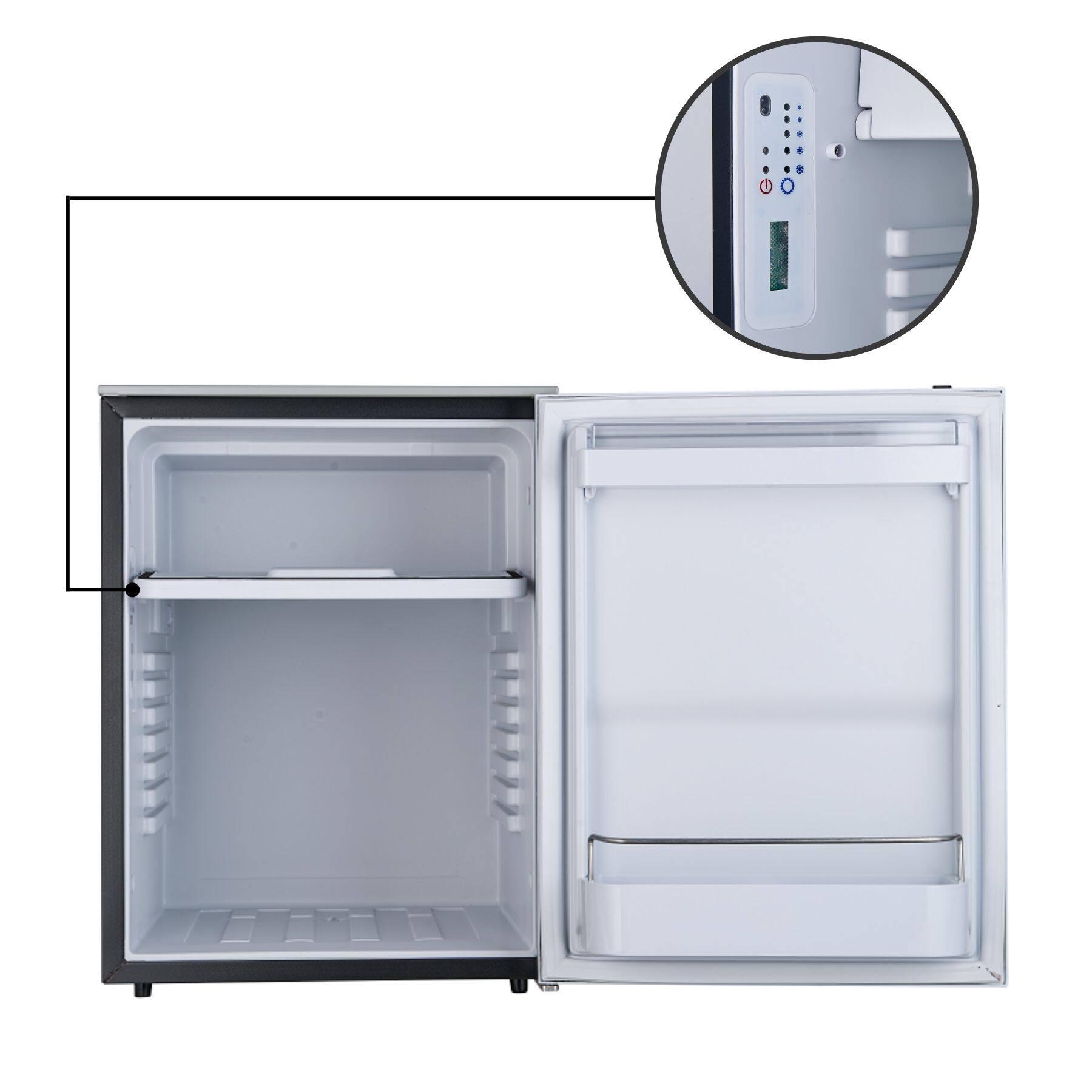 Alt View 5. Equator - Equator 12V/DC Mini-Fridge Freezer 2.8cf Silver for RV BOAT OFF-GRID Compact Small Refrigerator Anti Corrosion - Silver.