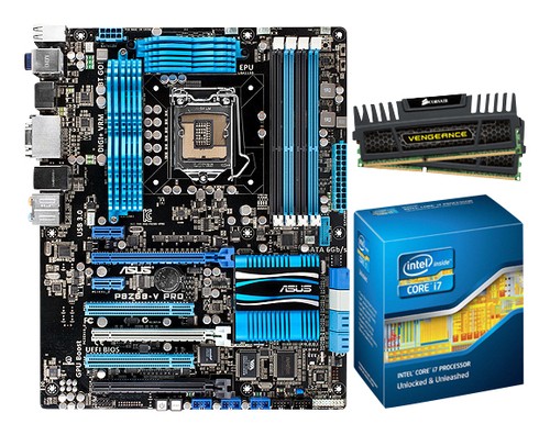 Buy: Intel Unlocked i7-2600K Processor, Asus ATX Motherboard and 8GB Memory I72600K-P8Z68VPRO-8GBBNDL