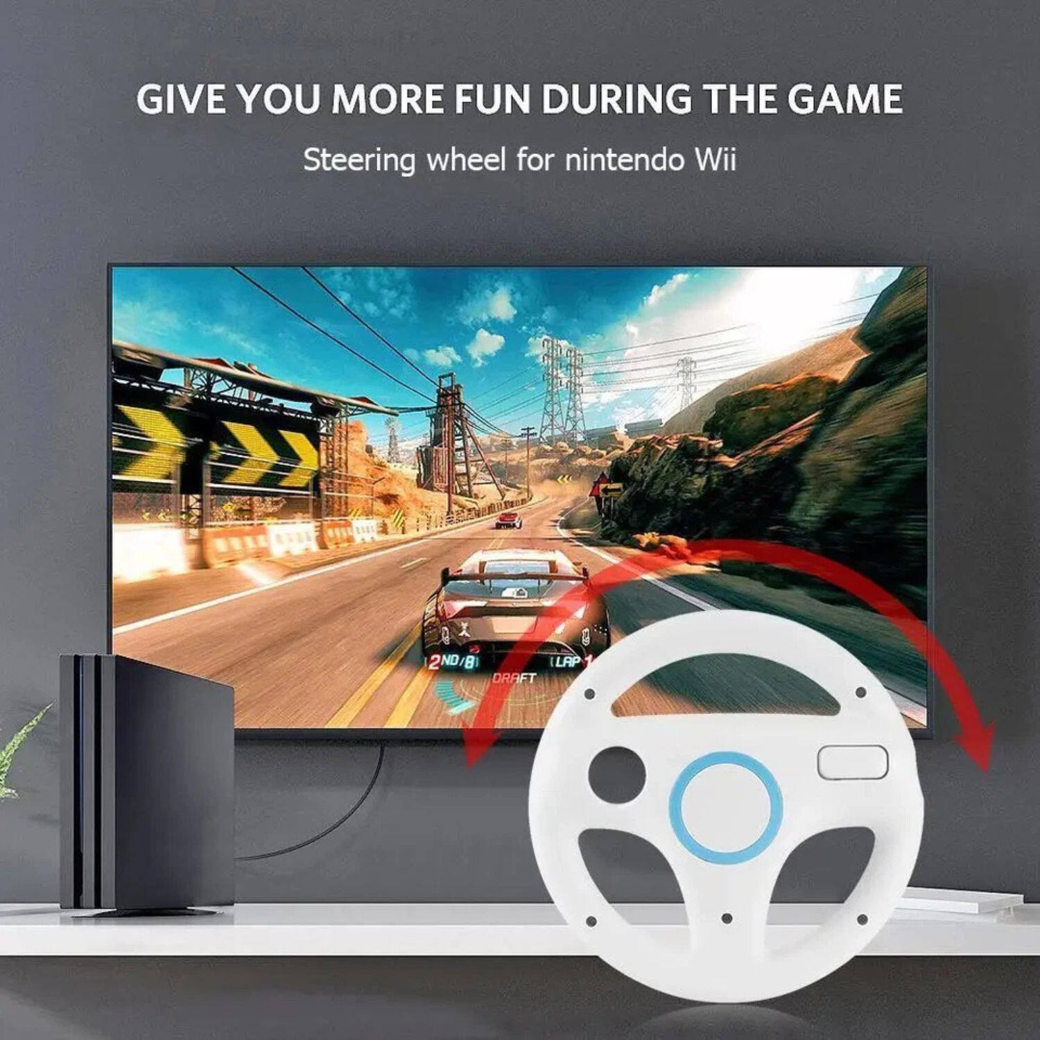 GIVE YOU MORE FUN DURING THE GAME  
Steering wheel for Nintendo Wii
