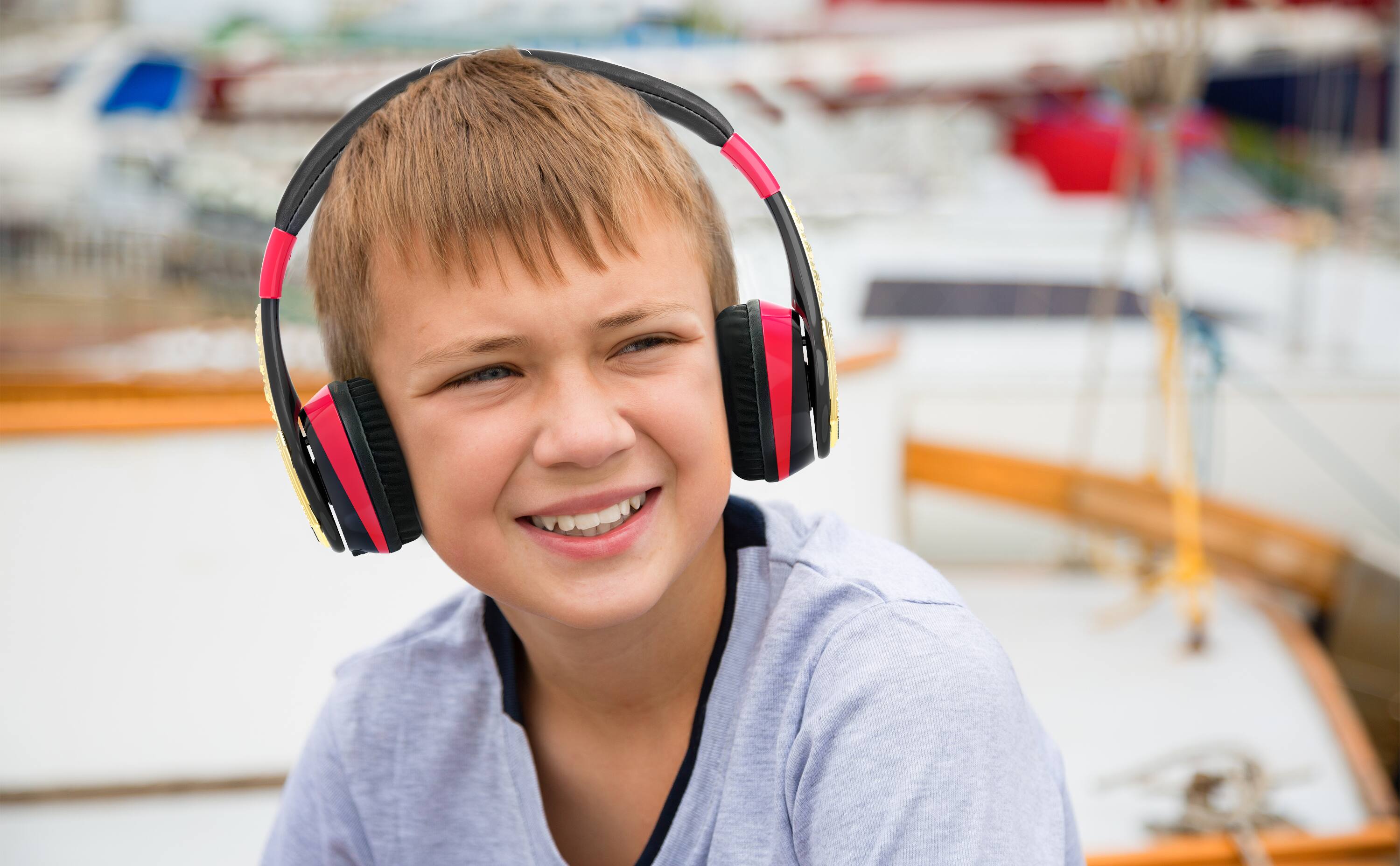 Angle. eKids - eKids WWE Bluetooth Headphones for Kids, Wireless Headphones for School, Home, or Travel - Multicolor.