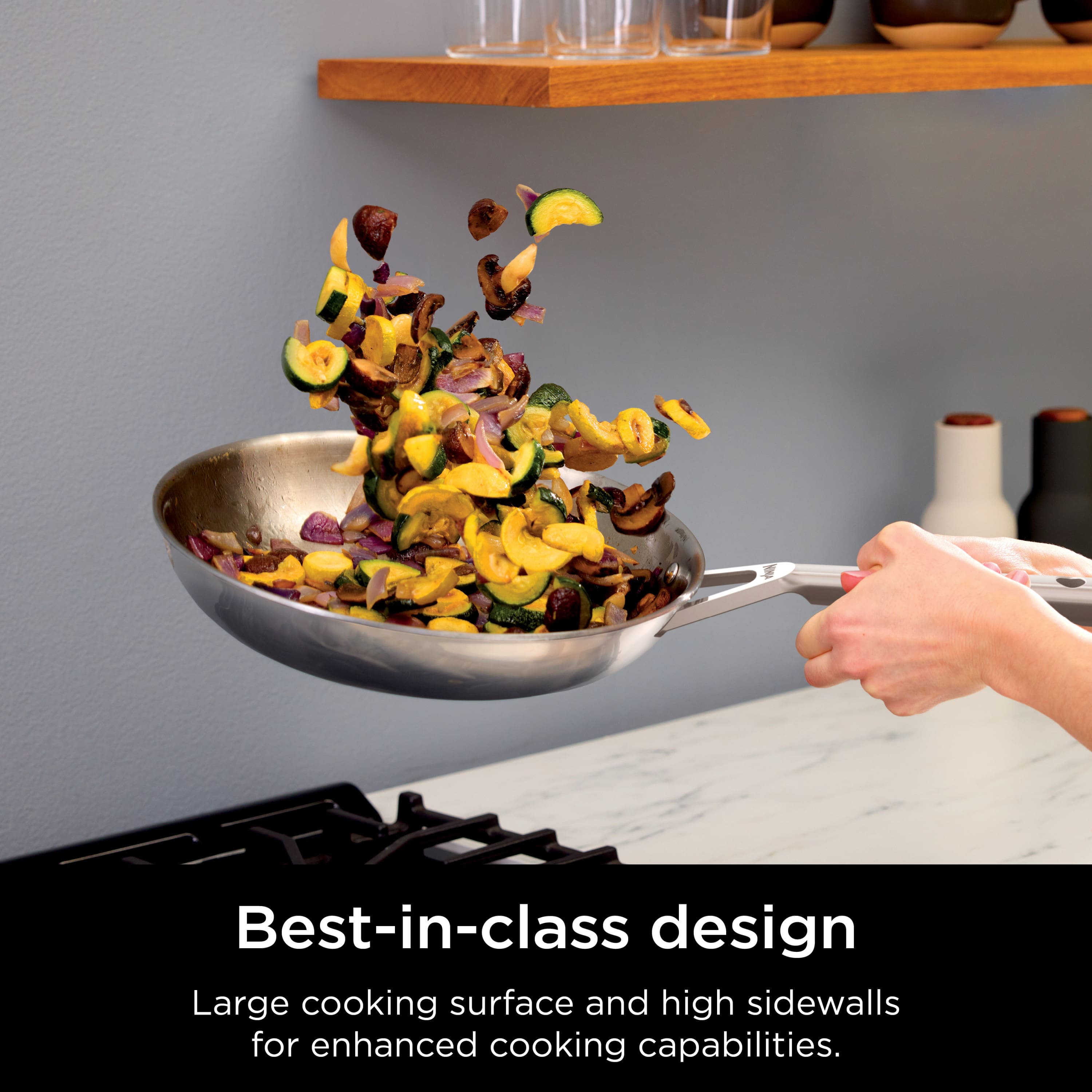 Ninja Everclad TriPly 12PC Cookware Set Stainless Steel C99012