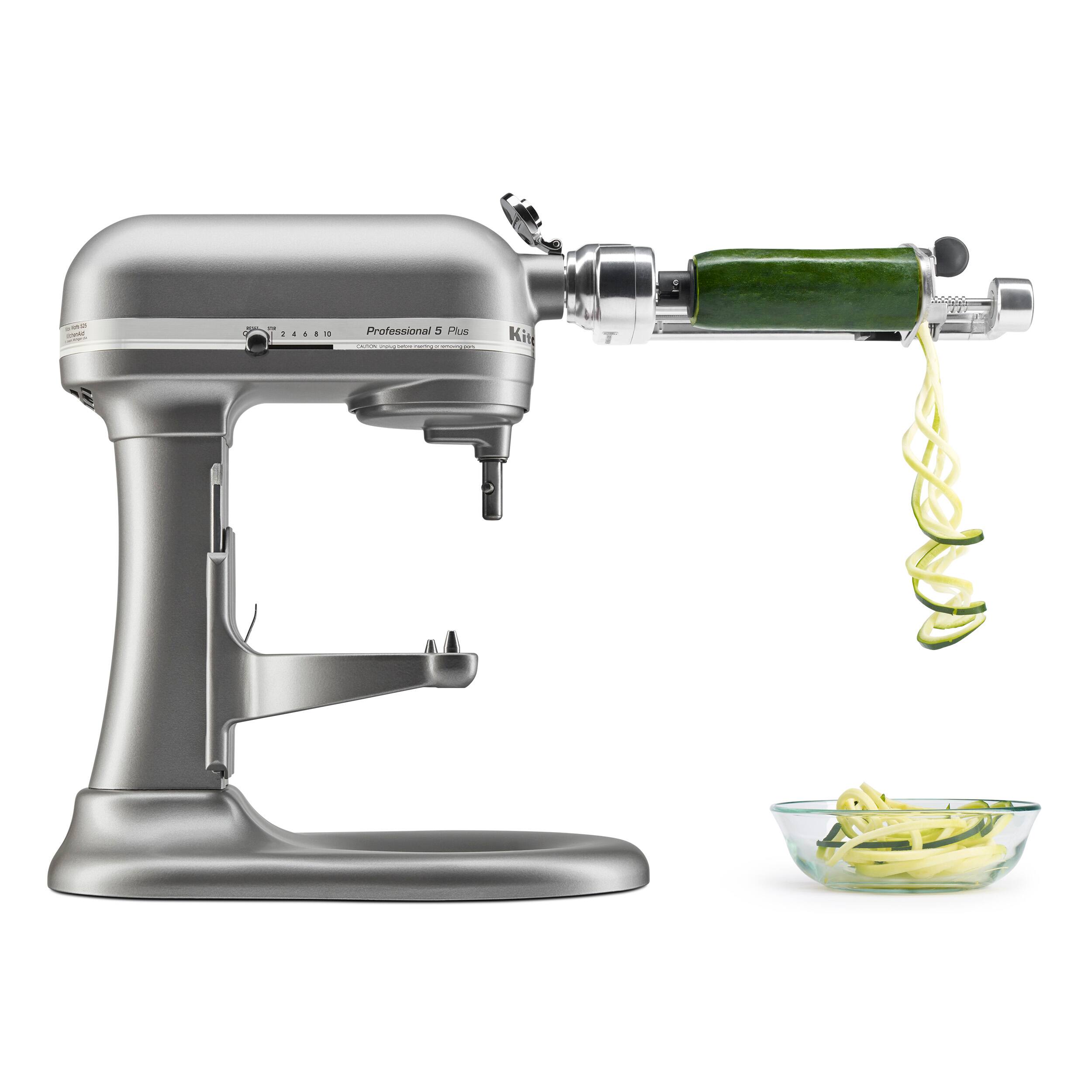 Left. KitchenAid - Professional 5 Plus Series 5 Quart Bowl-Lift Stand Mixer - KV25G0XSL - Silver.