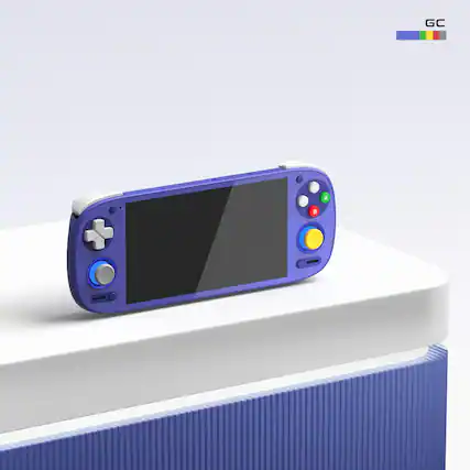 Front. Retroid Pocket - G2 Handheld Game Console, 5.5-inch AMOLED Screen, 8GB RAM, 128GB Storage, Includes Screen Protector - GC.