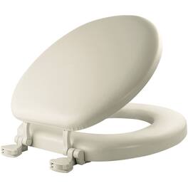 BEMIS - Mayfair Round Cushioned Vinyl Soft Toilet Seat with STA-TITE Seat Fastening System and EasyClean Hinge - Biscuit