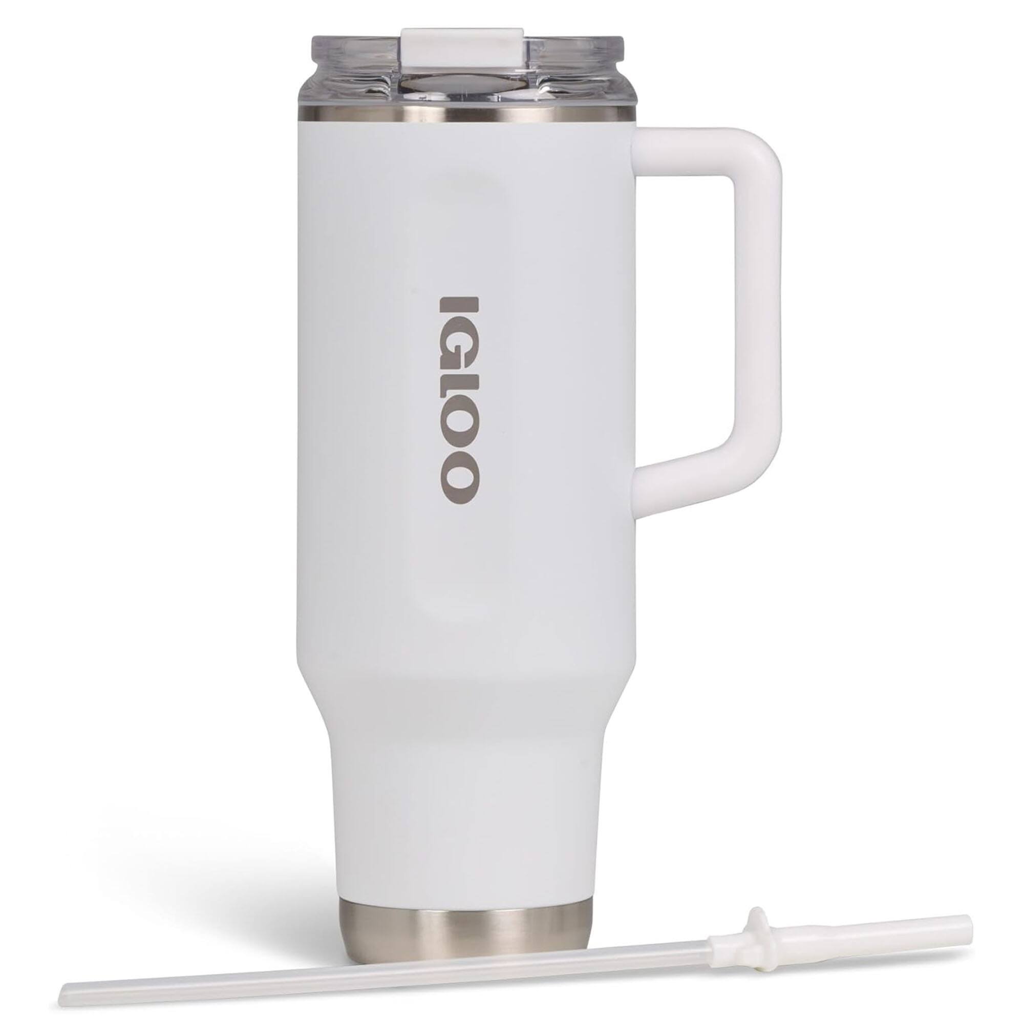 Alt View 1. Igloo - IGLOO 40 oz. Stainless Steel Travel Mug, White - White.