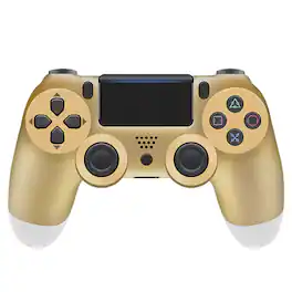 YONWAY - Wireless Bluetooth Game Controller for PlayStation 4, Console Gamepad with Touch Panel, Six-axis Dual Vibration - Champagne Gold