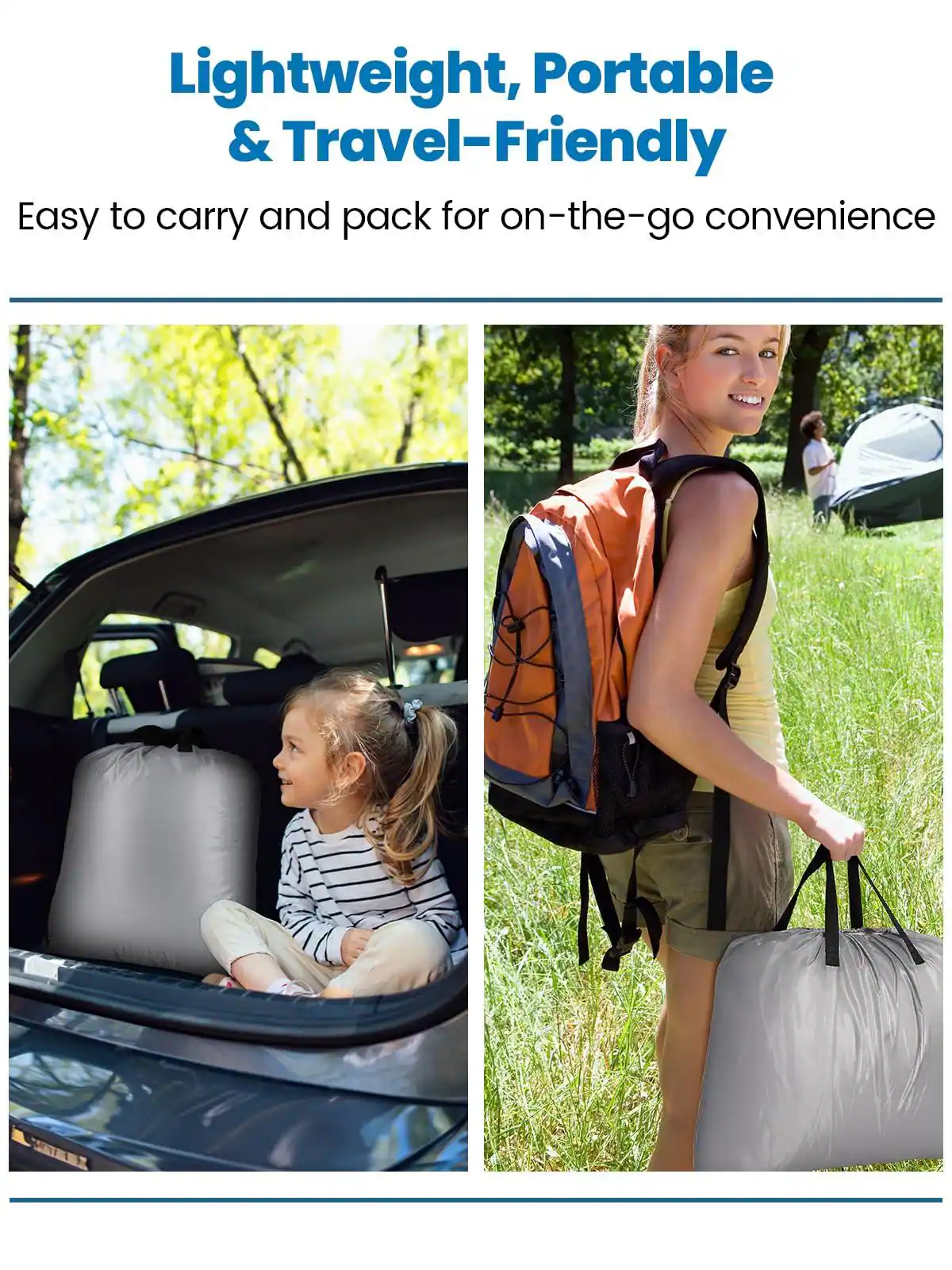 Lightweight, Portable & Travel-Friendly  
Easy to carry and pack for on-the-go convenience