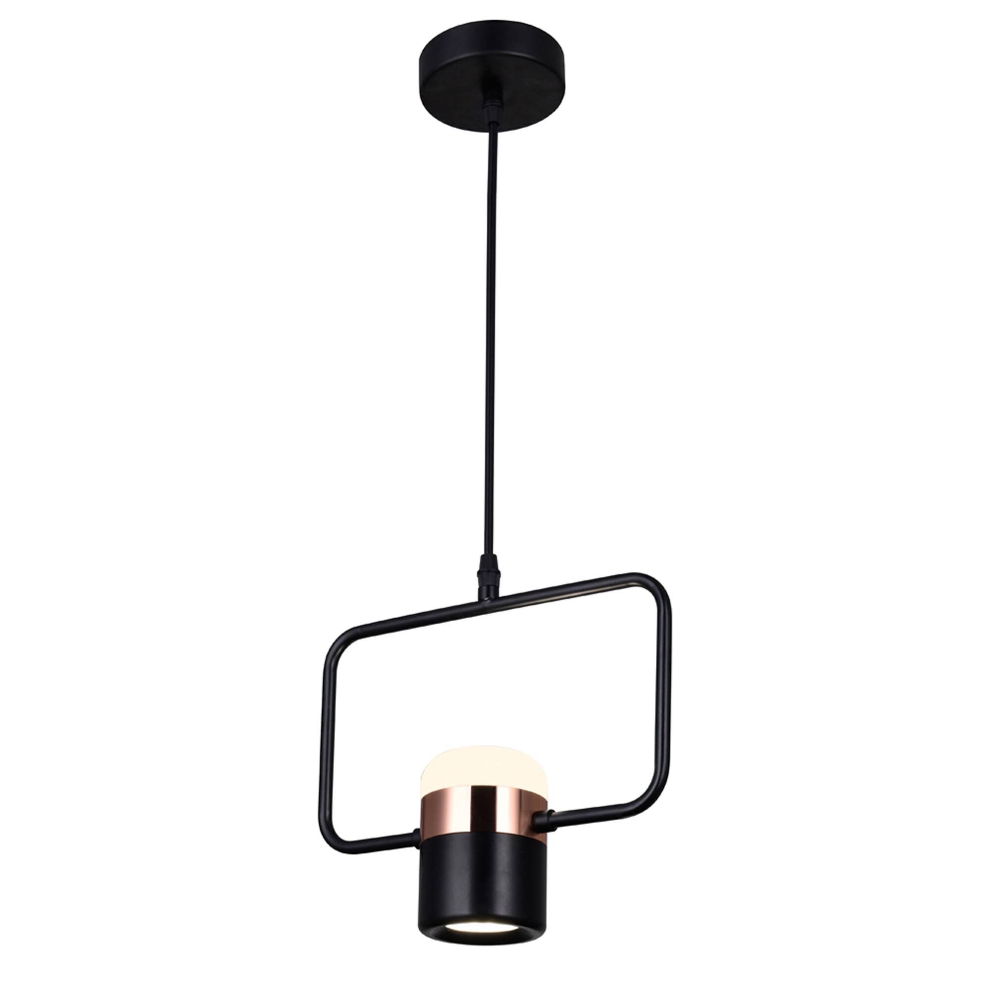 Angle. CWI Lighting - Moxie LED Down Mini Pendant With Black Finish - Black.