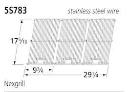 Music City Metals - MCM585S7833S GRID SS WIRE 17.3125 X 9.75 cooking grids