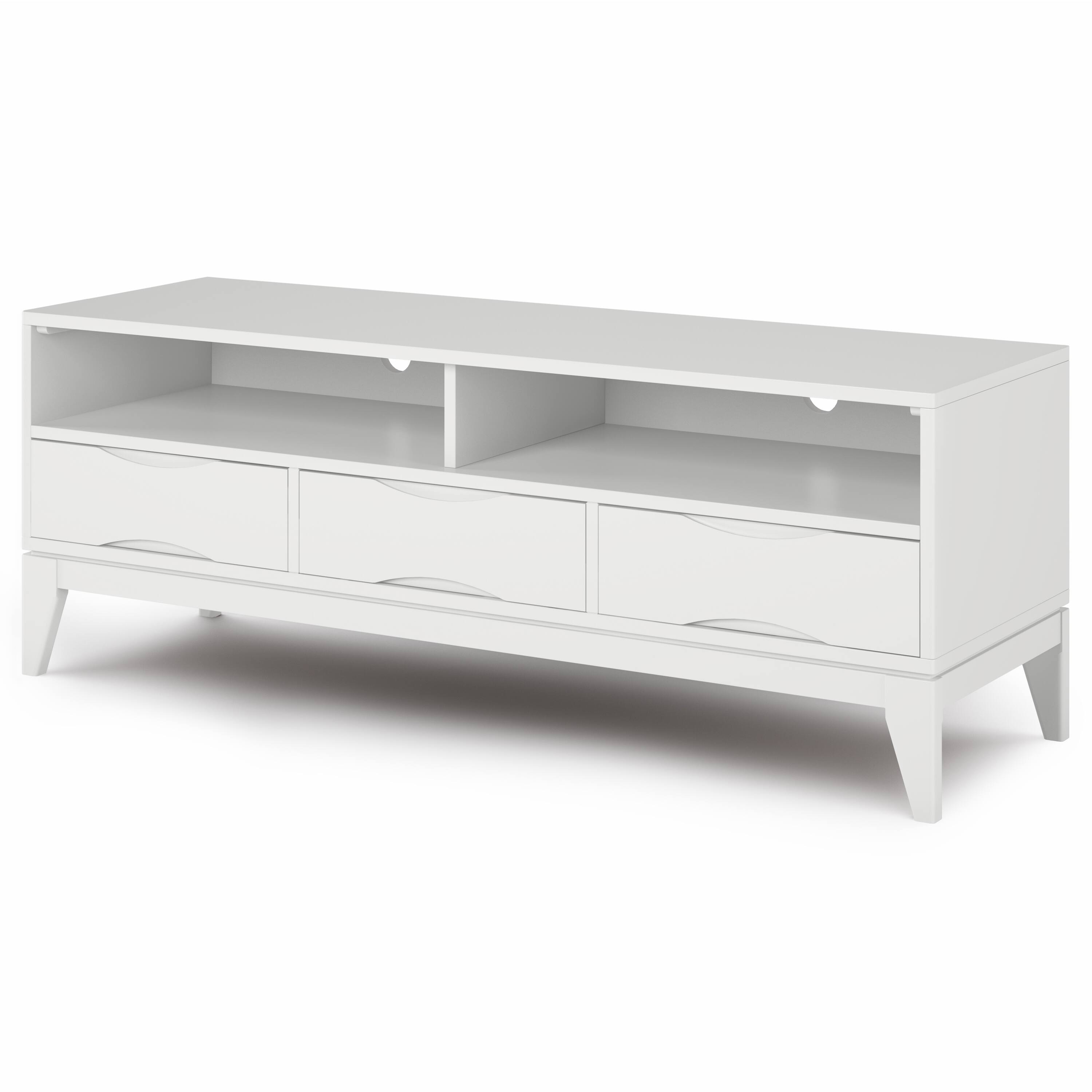 Angle. Simpli Home - Harper TV Media Stand - White.