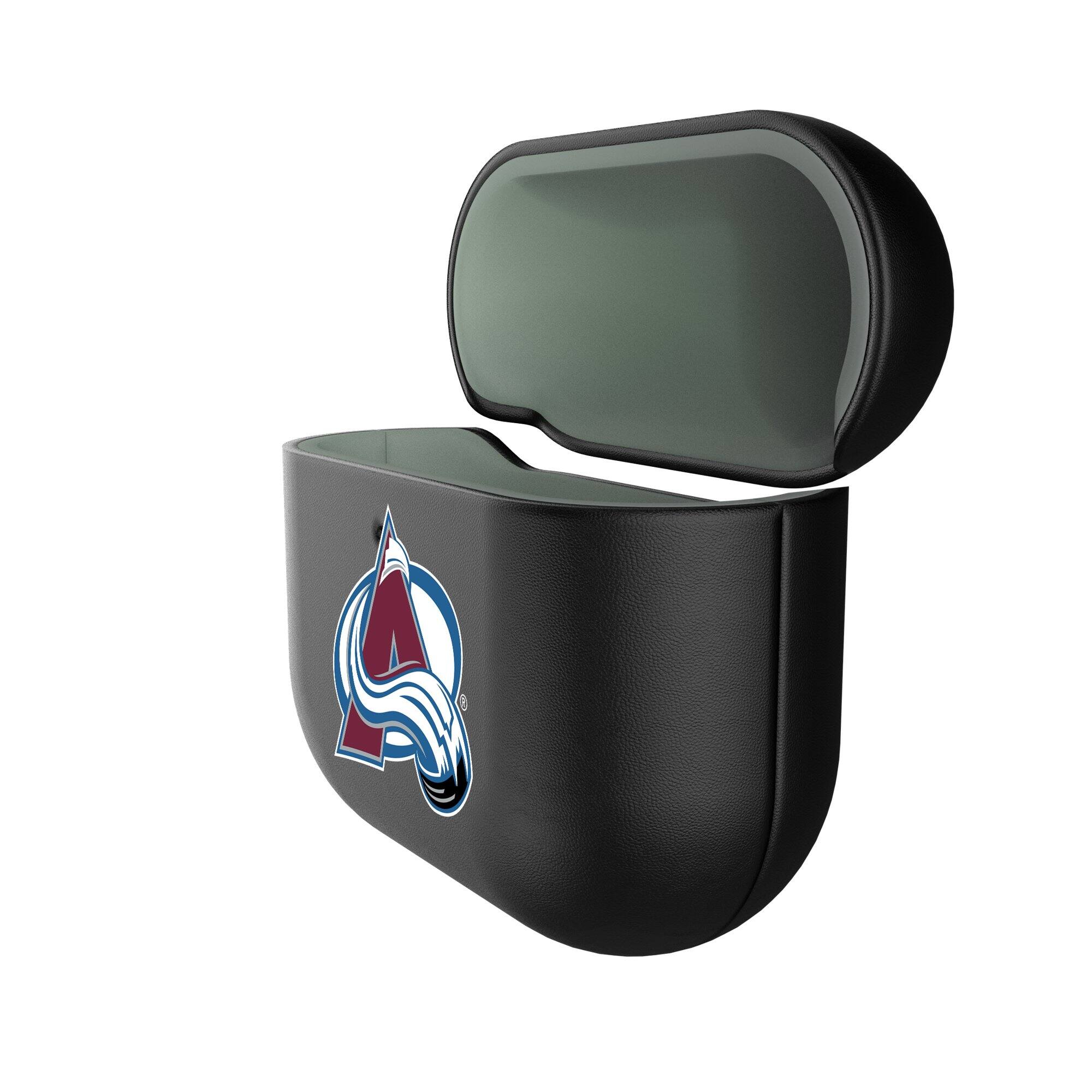 Alt View 1. Keyscaper - Colorado Avalanche Colorado Avalanche Insignia AirPods 4th Generation Case Cover - No Size - Black.