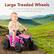 Large Treaded Wheels
Anti-slip, treaded wheels can conquer grass, driveways, and sidewalks with ease.