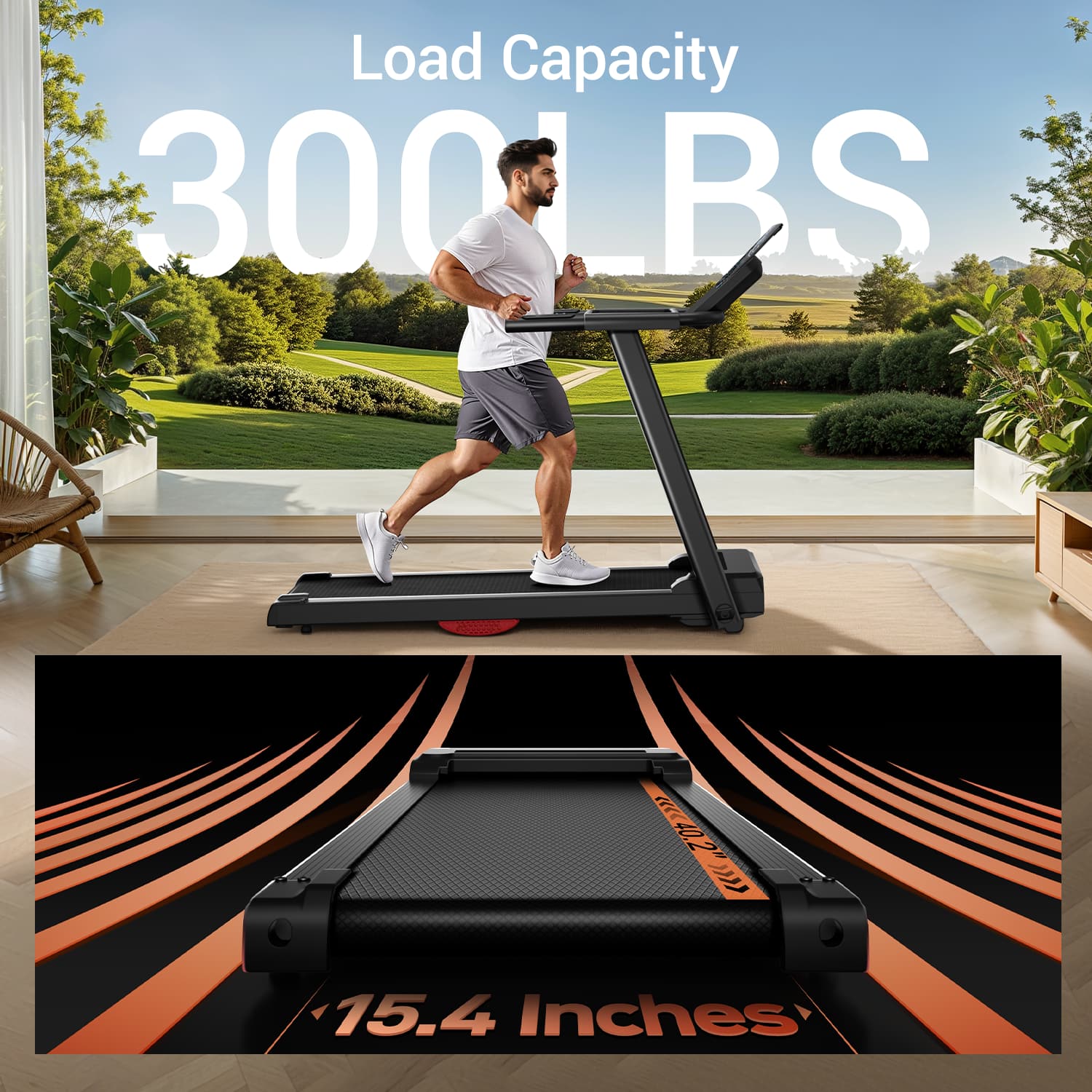 Load Capacity: 300LBS
15.4 Inches