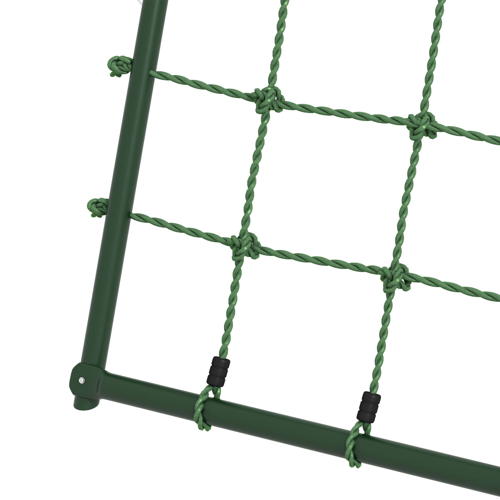 Alt View 5. Outsunny - 5 in 1 A-Frame Stand, Outdoor Playset, Saucer Swing, Slide, Swing Seats, Glider, Basketball Hoop, Climbing Steps, Net.