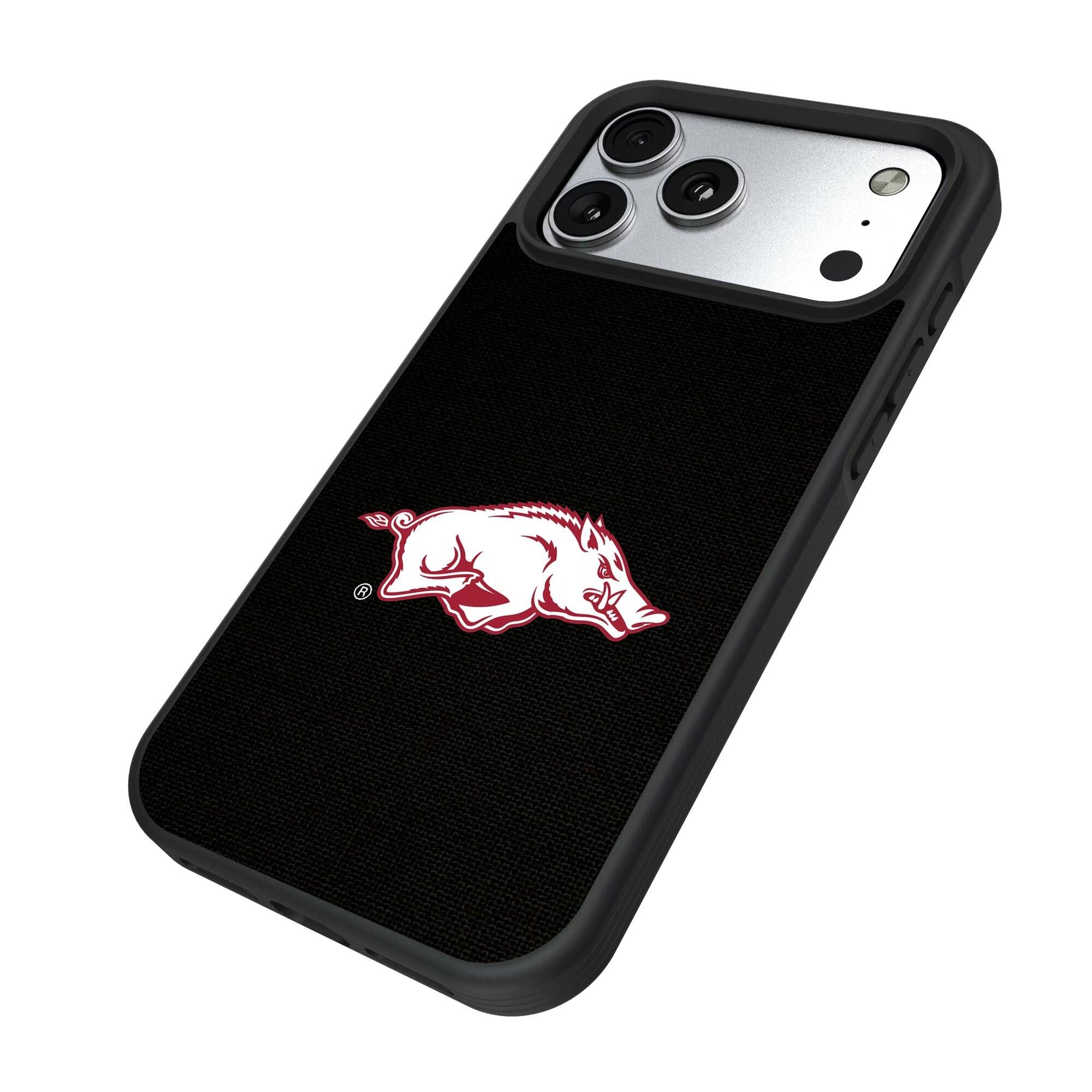 Alt View 1. Keyscaper - Arkansas Razorbacks Bump Case with 8.2ft Drop Protection - 15 Plus - Multicolor.