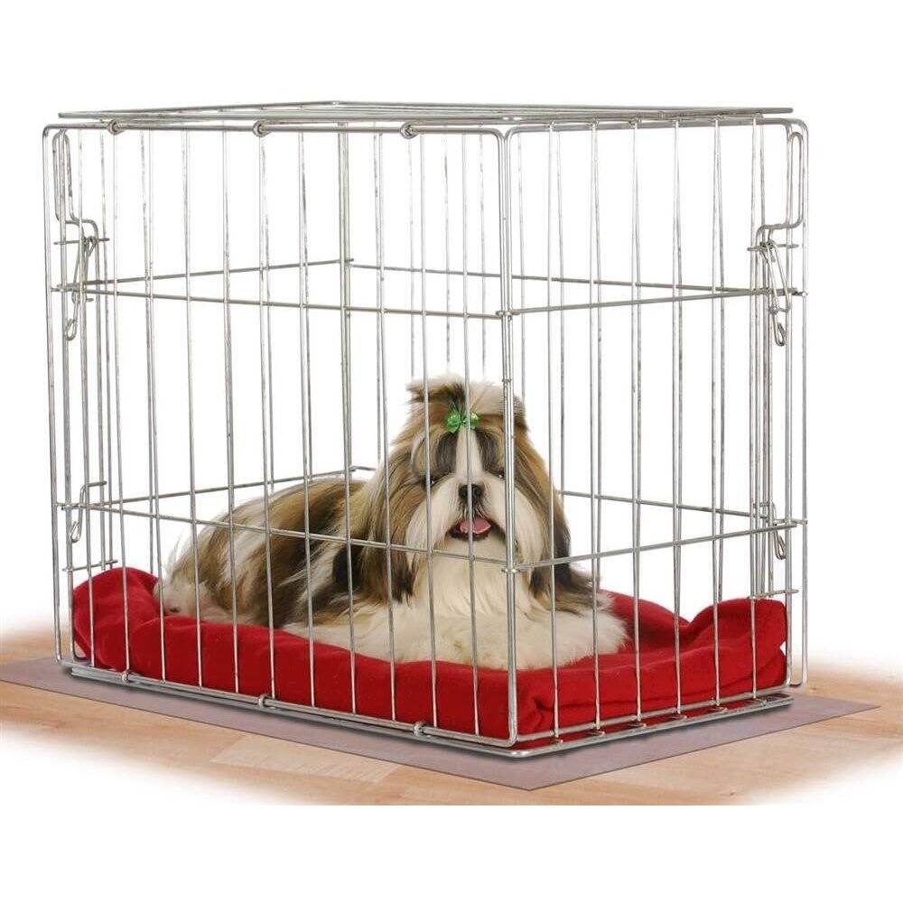 Angle. Floortex - P-Tex Polycarbonate Dog Crate Floor Protector - 48" x 53".
