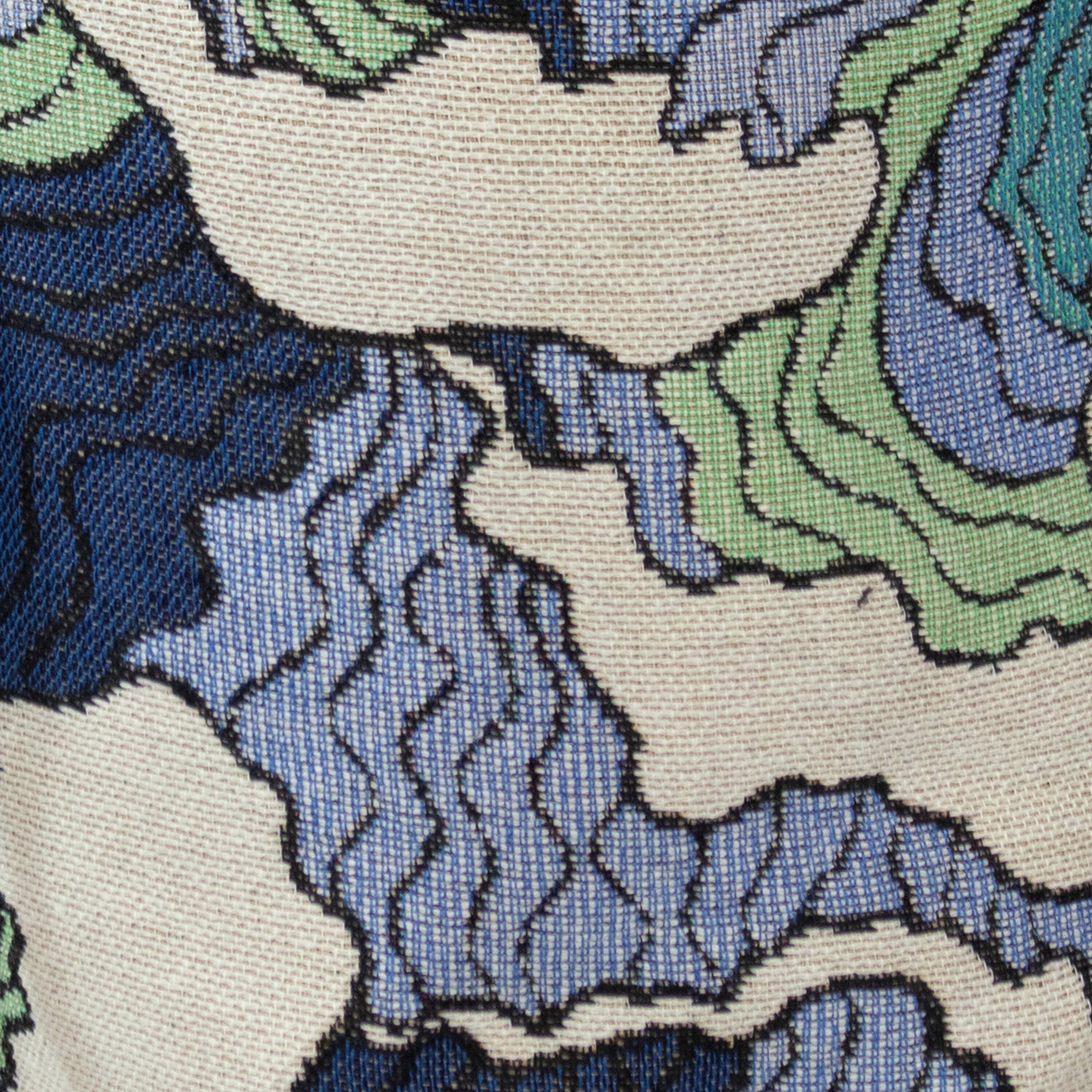 Alt View 5. Sunnydaze - 2-Person Polyester Jacquard Double Hammock - White-Capped Waves.