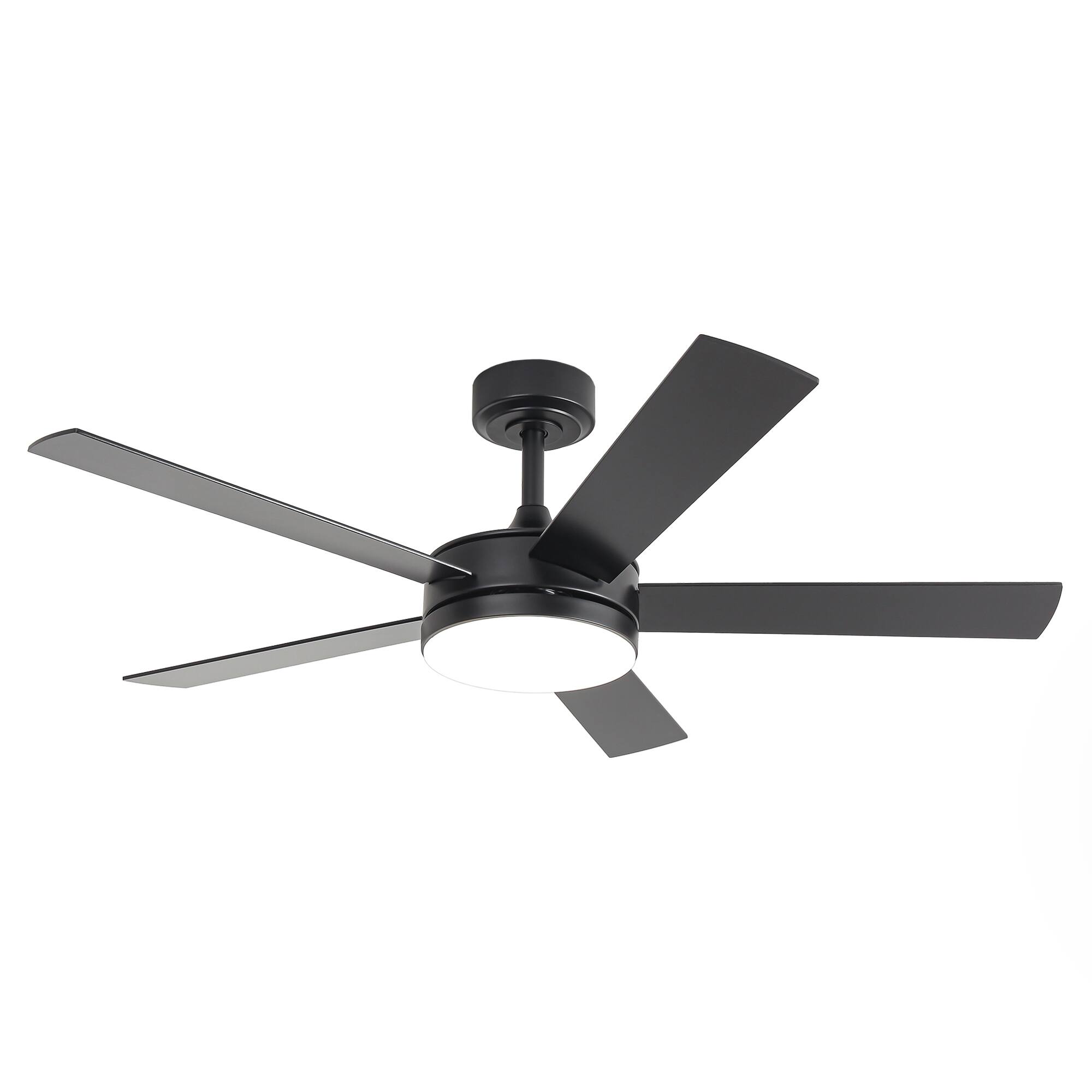 Alt View 7. Vaczon - Modern 48-inch 3CCT Dimmable LED Smart Ceiling Fan with Light and Remote & APP Control - Black.