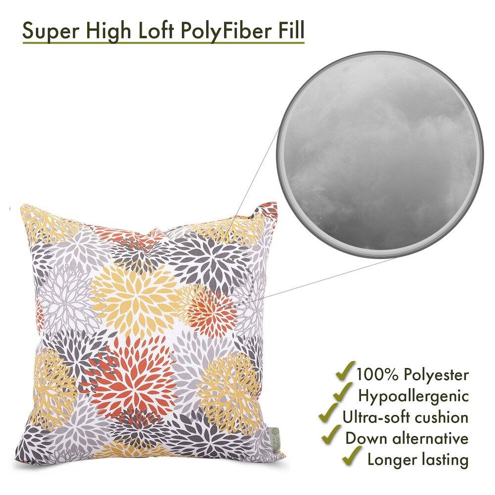 Super High Loft PolyFiber Fill

- 100% Polyester
- Hypoallergenic
- Ultra-soft cushion
- Down alternative
- Longer lasting