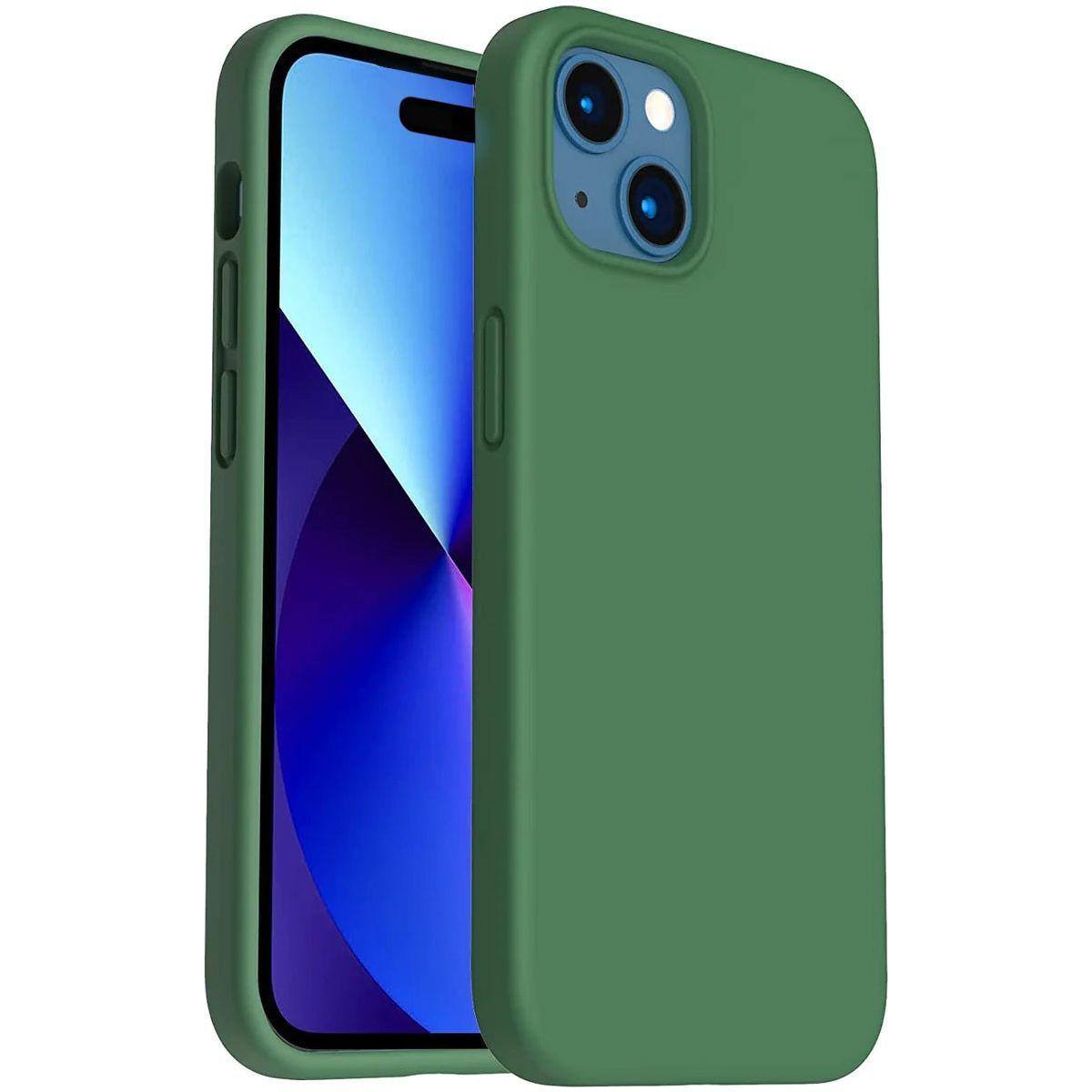 Entronix - Soft-Touch Liquid Silicone Case for iPhone 15 - Ultimate Protection - Green