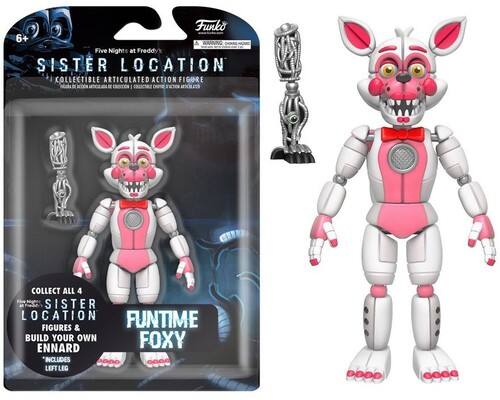 Funko 6+ Five Nights at Freddy's SISTER LOCATION COLLECTIBLE ARTICULATED ACTION FIGURE E BE NEN COLLECT ALL 4 SISTER LOCATION FUNTIME FIGURES & BUILD YOUR OWN FOXY ENNARD INCLUDES LEFT LEG