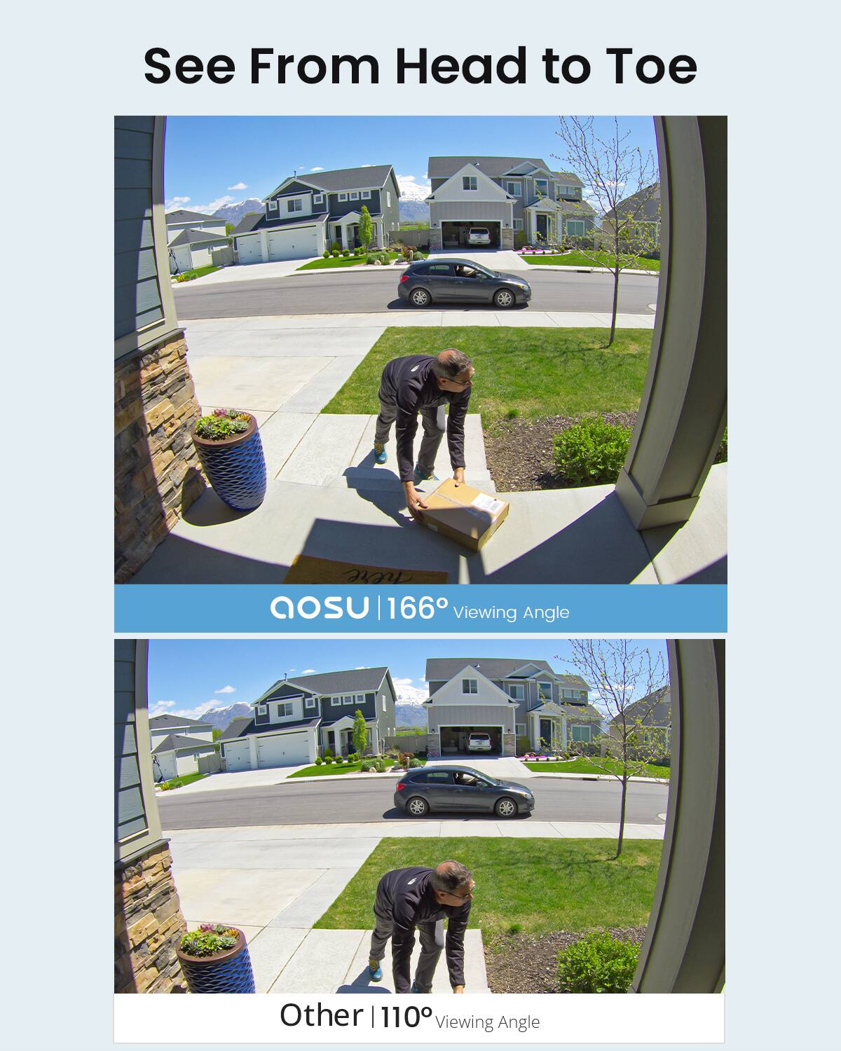 AOSU 5MP Smart Wireless Video Doorbell with Camera Security