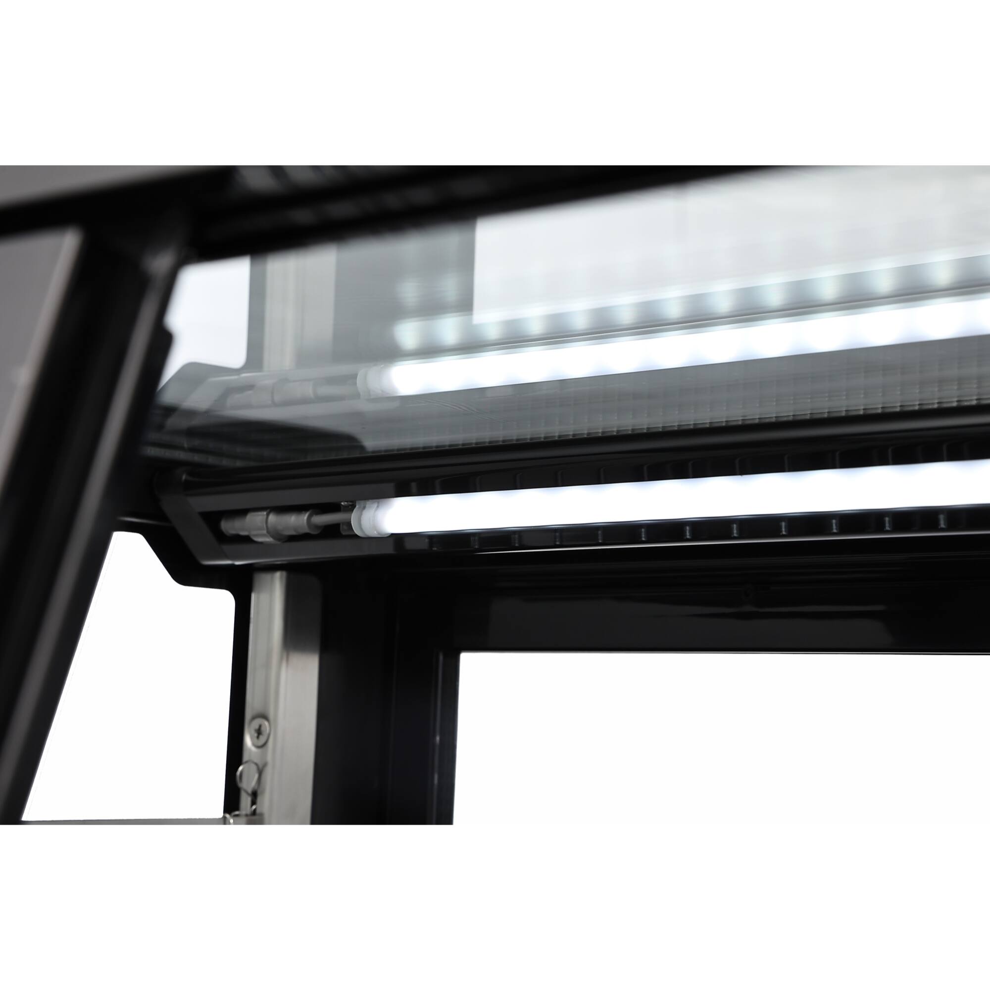 Alt View 6. Koolmore - 28 in. Self-Service Countertop Display Refrigerator in Black (CDC-125-BK) - Black.