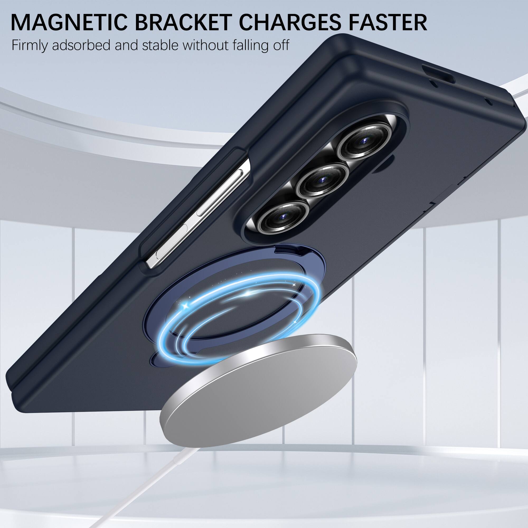 MAGNETIC BRACKET CHARGES FASTER  
Firmly adsorbed and stable without falling off