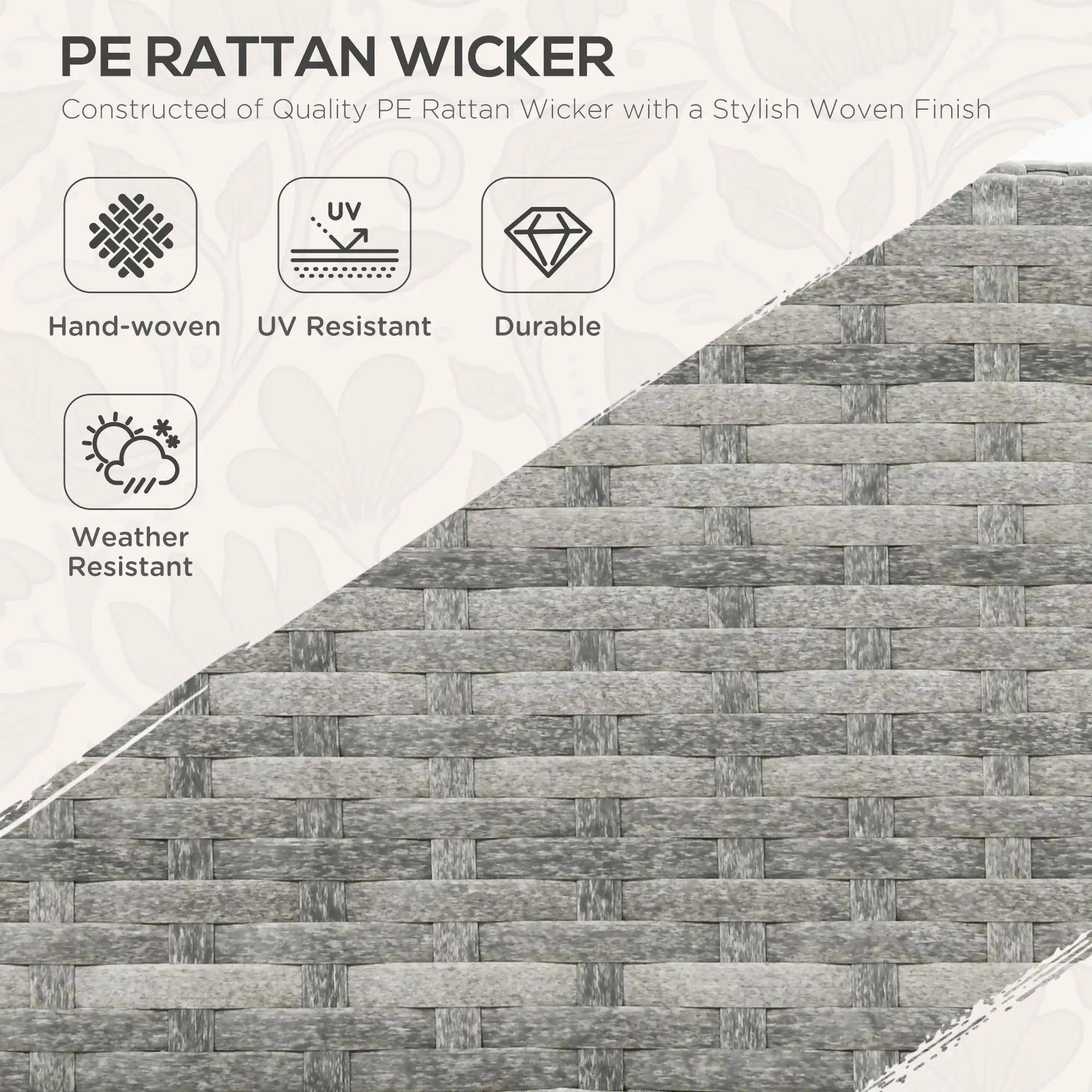PE RATTAN WICKER
Constructed of Quality PE Rattan Wicker with a Stylish Woven Finish
Hand-woven
UV Resistant
Durable
Weather Resistant
