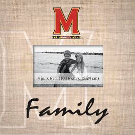 Fan Creations - Maryland Terrapins 10'' x 10'' Burlap Pattern Frame - Multicolor