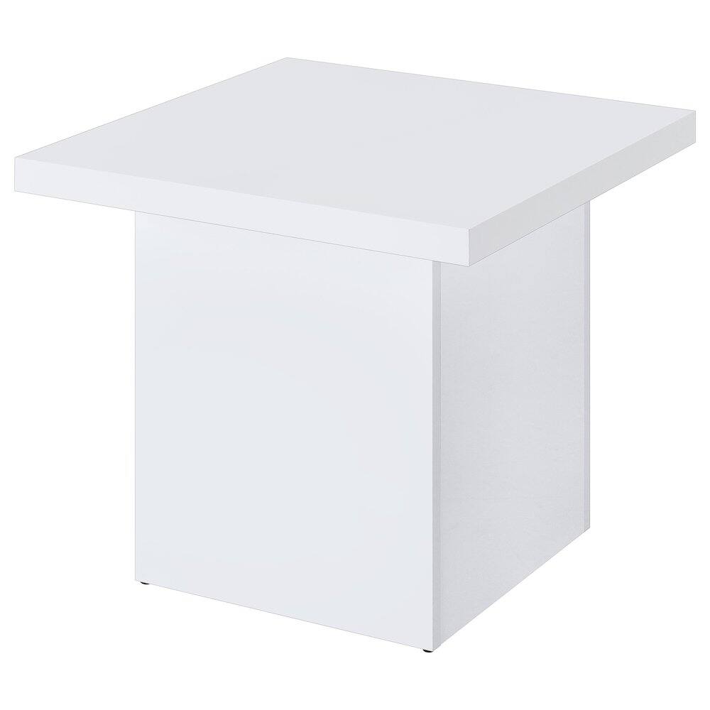 Alt View 1. Coaster Co. of America - Devar 3-piece Square Coffee End Table Set White High Gloss - White High Gloss.