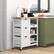 Alt View 1. Homcom - Kitchen Cart, Kitchen Island with Wood Top - White.