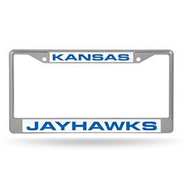 Rico Industries - Kansas Jayhawks Chrome Metal Laser Cut License Plate Frame - Multi