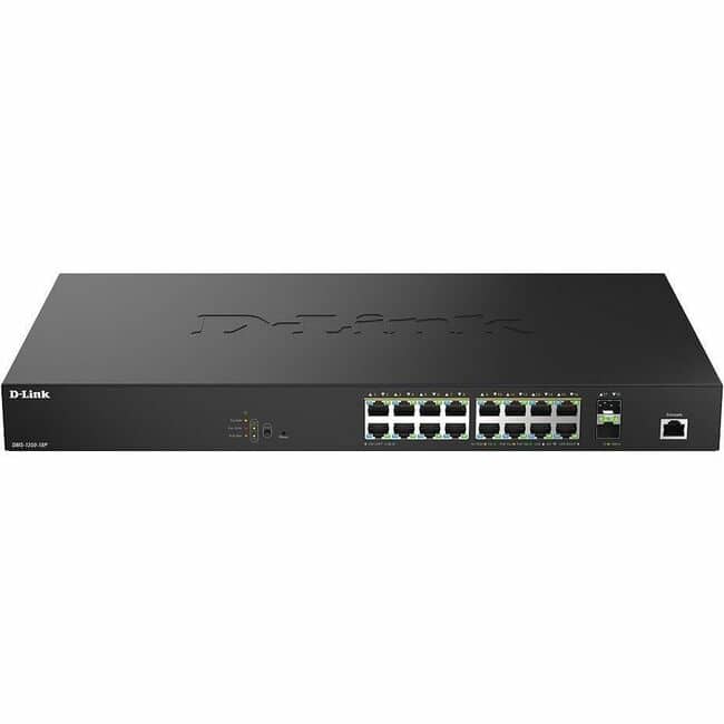 D-Link - DMS-1250-18P Ethernet Switch - 16 Ports - Manageable - 2.5 Gigabit Ethernet, 10 Gigabit Ethernet - 2.5GBase-T - Unknown