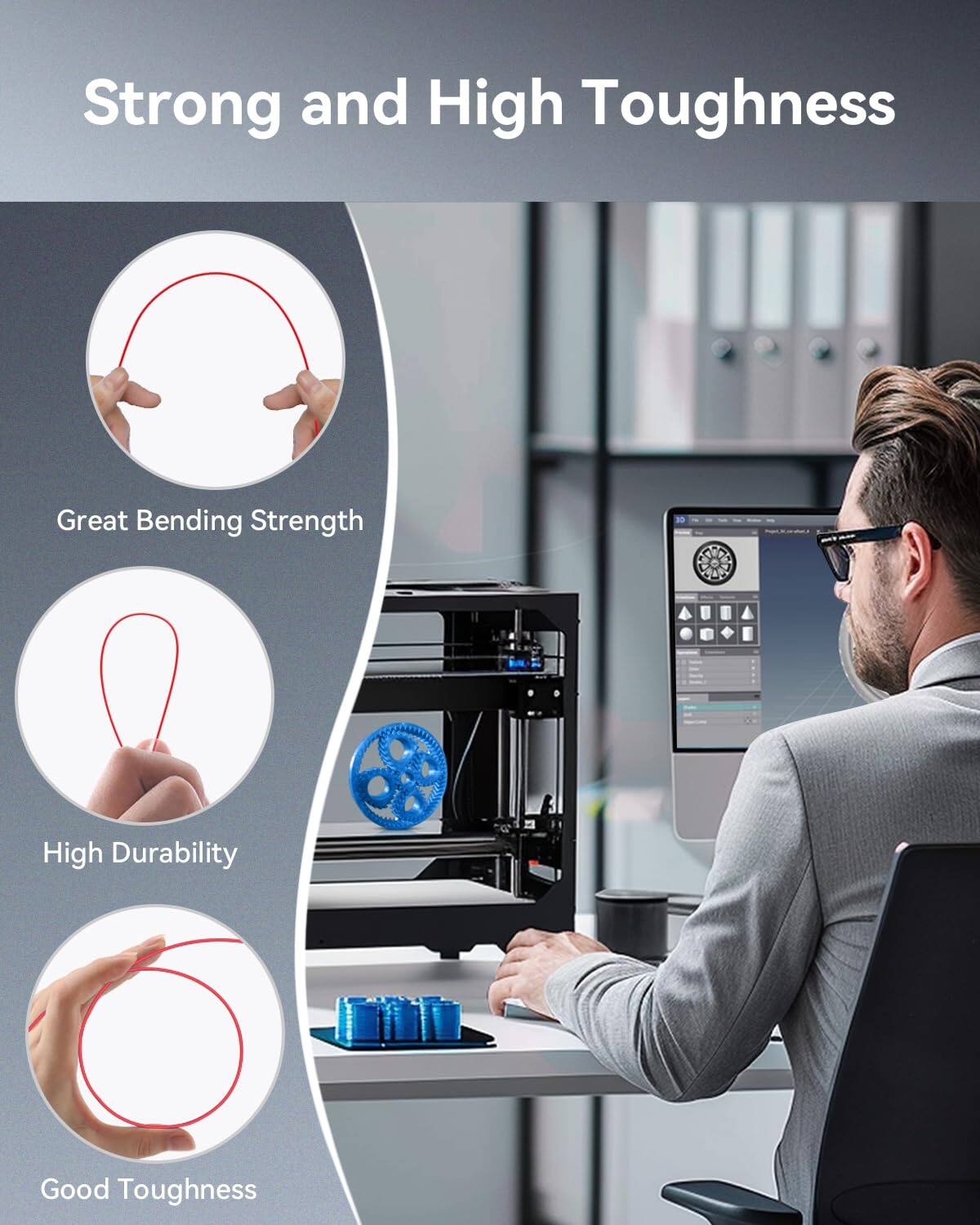 Strong and High Toughness  
Great Bending Strength  
High Durability  
Good Toughness