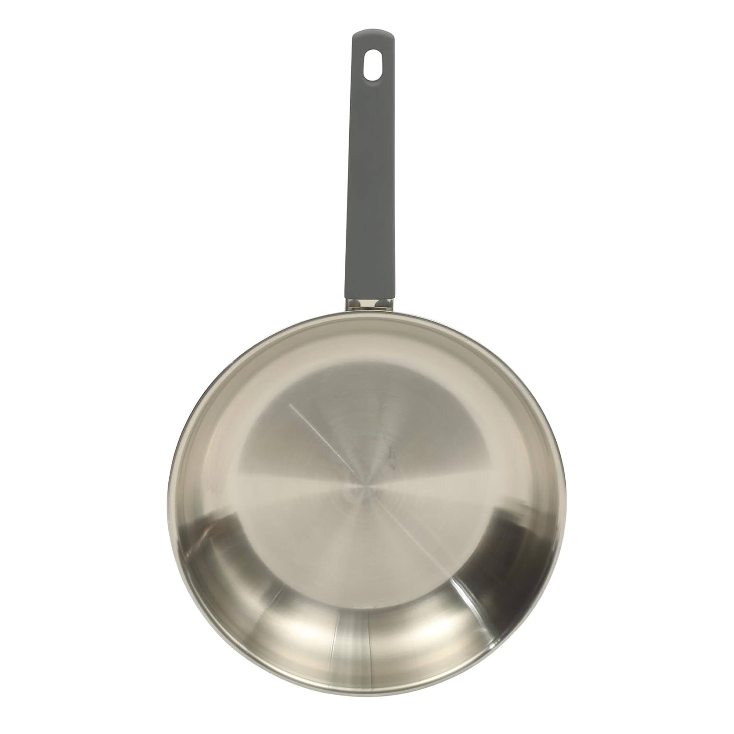 Alt View 1. Oster - Oster Beauford 12 Inch Stainless Steel Frying Pan with Soft-Touch Handle in Silver - Silver.