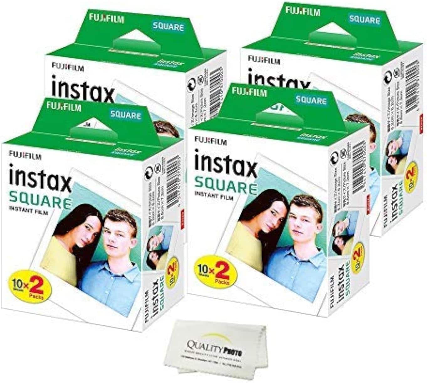 Instax Square Instant Film for use with The Fujifilm Instax Square Instant Camera Quality Photo Microfiber Cloth