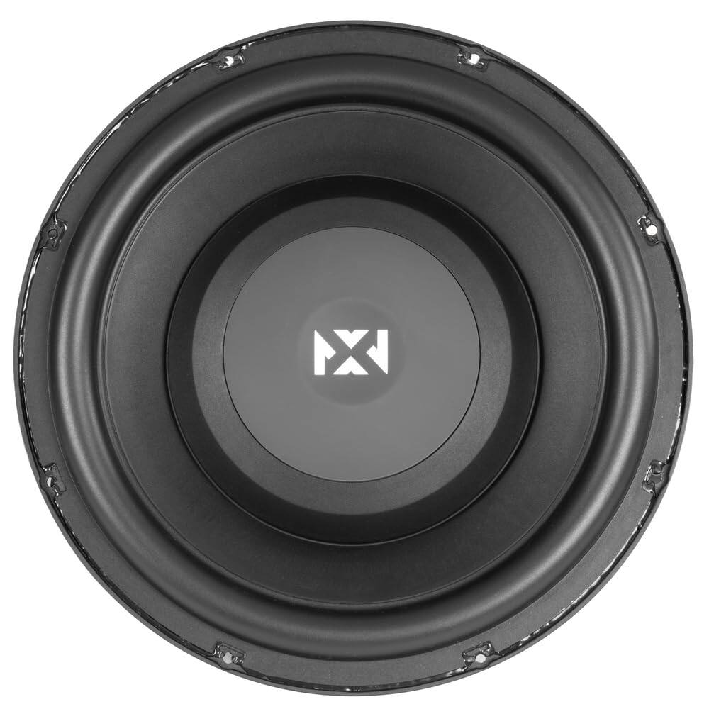 Left. NVX - NVX SQW124 1200W Peak (600W RMS) SQ-Series Shallow-Mount 12" Dual 4-Ohm Subwoofer.