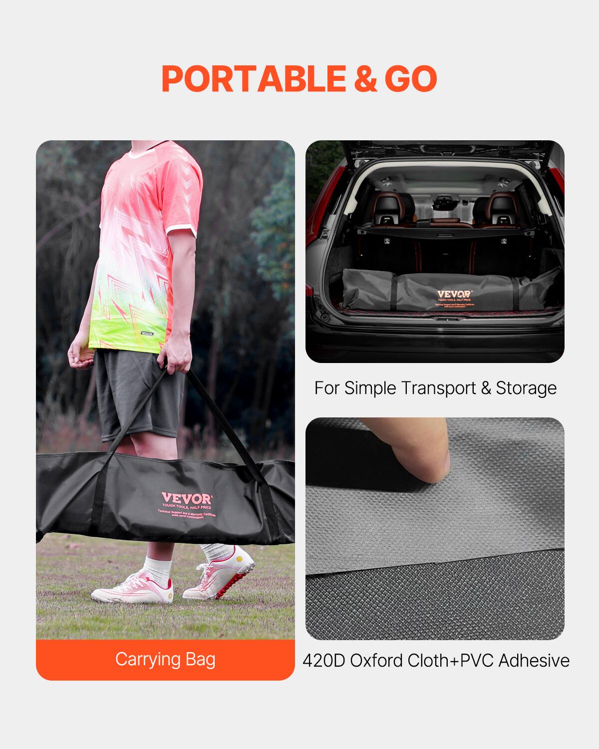 PORTABLE & GO

For Simple Transport & Storage

Carrying Bag

420D Oxford Cloth + PVC Adhesive
