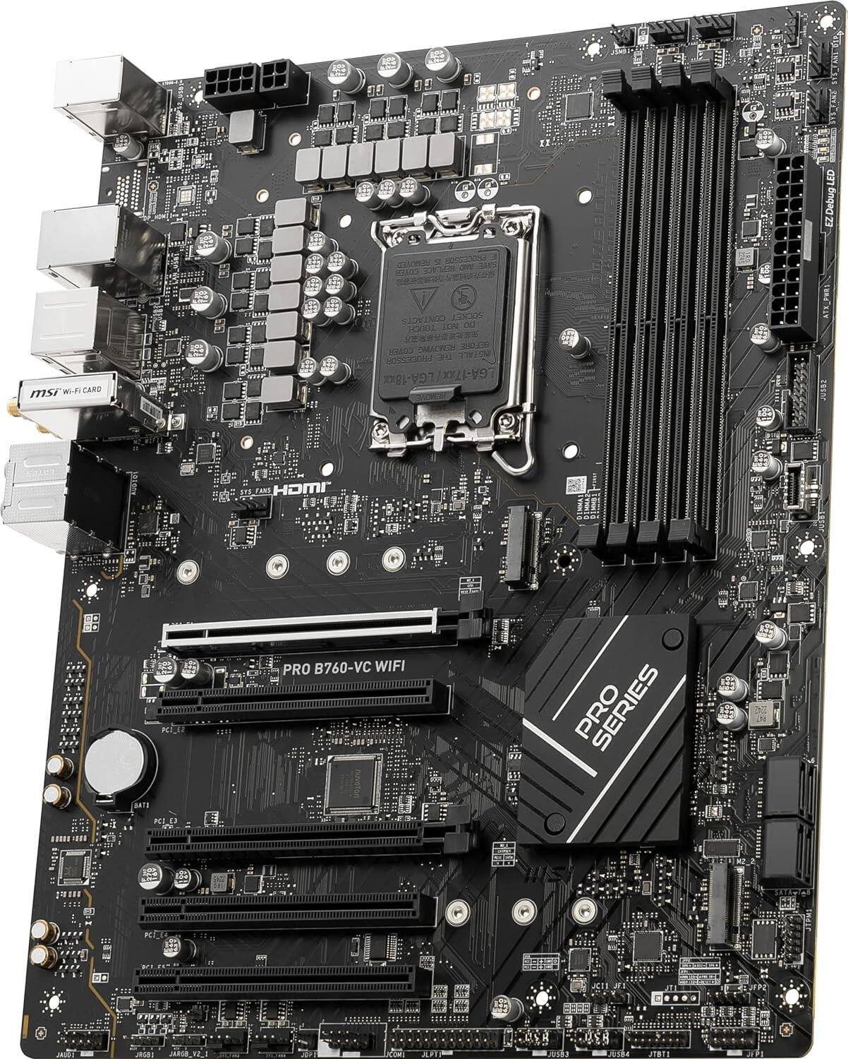 2 i_INYauS SYETARS Y IE LED Debug 23 msr - CARD AAA TDAN CON 4 mos 2 VE an A ACO nUE S COMLVCE 1SO0S NOT 00 HO001 se  DMACR 380,150 COVE NSTALE zoold 3H1 LGA-18x GA-17xX ATK_PWRI HOM DD KLU PRO B760-VC WIFI PRO SERIES